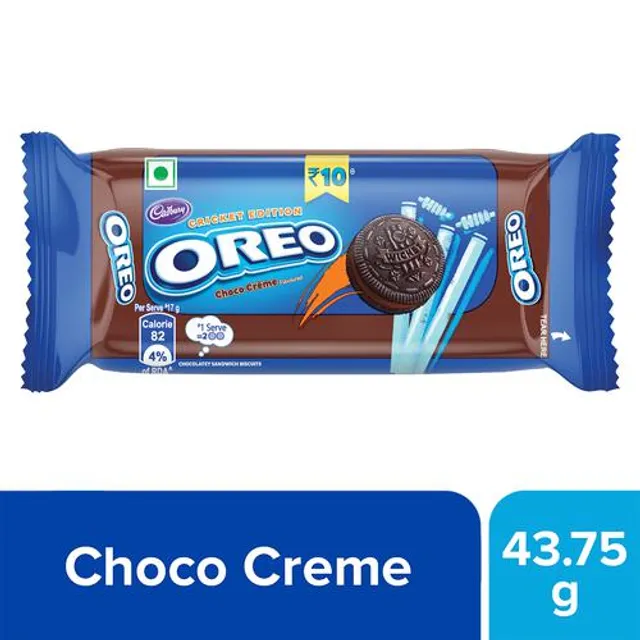 Cadbury Oreo Chocolate Flavour Crème Sandwich Biscuit, 43.75 g