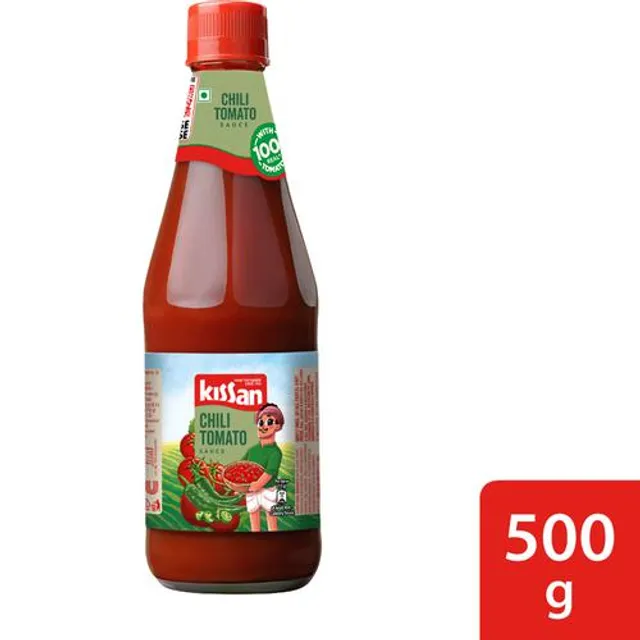 Kissan Chilli Tomato Sauce, 500 g Bottle