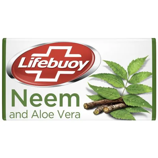 Lifebuoy Neem & Aloe Vera Soap Bar, 100% Better Skin Protection, 100 g