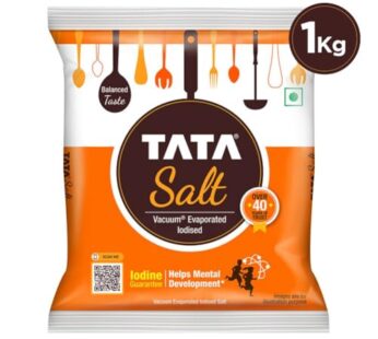 Tata Salt Vacuum Evaporated Iodised Salt – Helps Mental Development 1 kg Pouch