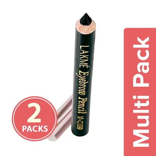 Lakme Eyebrow Pencil – Black, 2×2 g Multipack