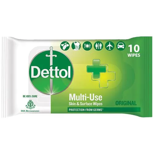 Dettol Germ Protection Wet Wipes For Skin & Surfaces 10 pcs