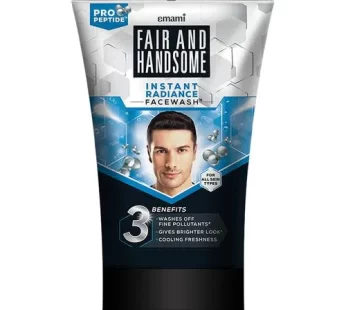 Fair And Handsome Instant Radiance Face Wash, Pro-Peptide, Instant Radiance, Washes Of Fine Pollutants, Cooling Freshness, 100 g