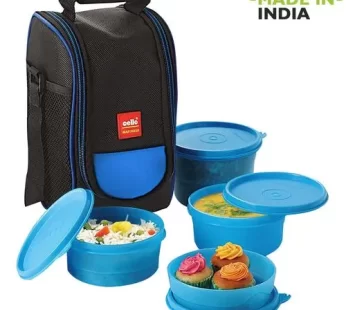 Cello Max Fresh New Super Plastic Lunch Box/Tiffin Box – Blue 4 pcs