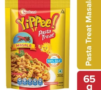 Sunfeast YiPPee! Pasta Treat – Cheesy & Soft Suji/Rawa Masala 65 g Pouch