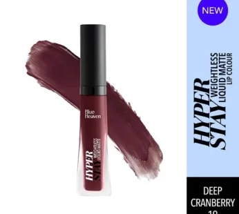 Blue Heaven Hyper Stay Weightless Liquid Matte Lip Colour – Non-Sticky Smudge Proof 6 ml Deep Cranberry 19