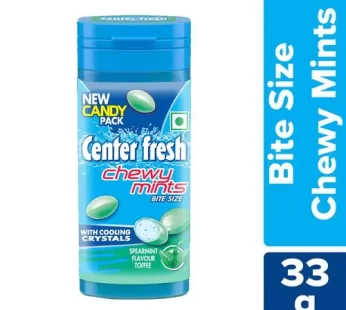 Center Fresh Chewy Mints Spearmint Flavour – With Cooling Crystals 33 g Pocket Bottle