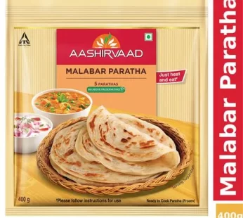 Aashirvaad Malabar Paratha – Ready To Cook No Added Preservatives Easy To Prepare Delicious Frozen 400 g (5 pcs)