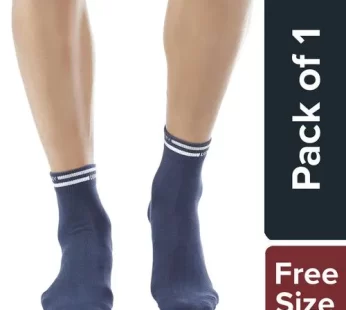 Jockey 7002 Men’s Compact Cotton Stretch Ankle Length Socks With Stay Fresh Treatment – Navy 1 pc Free Size