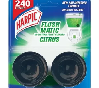 Harpic Flushmatic In-Cistern Toilet Cleaner Block – Citrus 100 g