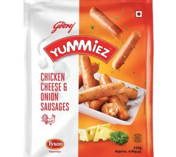 Godrej Yummiez Chicken Cheese & Onion Sausage 250 g Pouch