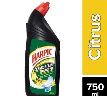 Harpic Germ & Stain Blaster Disinfectant Toilet Cleaner Liquid – Citrus 750 ml