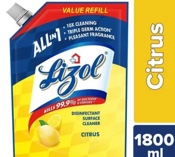 Lizol All In One Disinfectant Surface Cleaner Liquid – Citrus 1.8 L