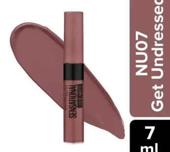 Maybelline New York Sensational Liquid Matte Liquid Lipstick – Intense Colour Effect Non-Sticky Non-Cracking 7 ml NU07 Get Undressed