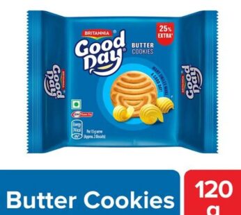 Britannia Good Day – Butter Cookies, Crunchy Teatime Snack 120 g