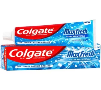 Colgate MaxFresh Toothpaste, Blue Gel Paste with Menthol for Super Fresh Breath, 150g (Peppermint Ice), 150 g
