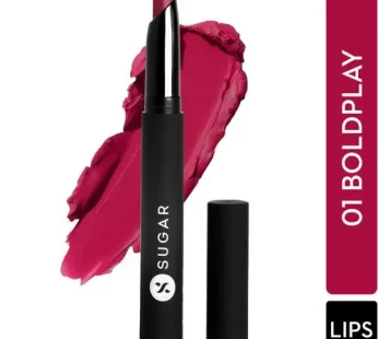 SUGAR Cosmetics Matte Attack Transferproof Lipstick – Cardinal Pink Highly Pigmented Long Lasting 2 g 01 Bold Play