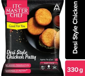 ITC Master Chef Desi Style Chicken Patty – Non-Veg Frozen Snack Ready To Cook 330 g