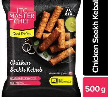 ITC Master Chef Chicken Seekh Kebab – Non-Veg Frozen Snack Ready To Cook 500 g
