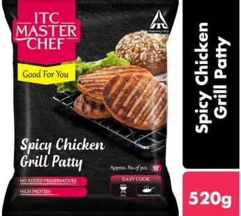 ITC Master Chef Spicy Chicken Grill Patty – Non-Veg Frozen Snack Ready To Cook 500 g