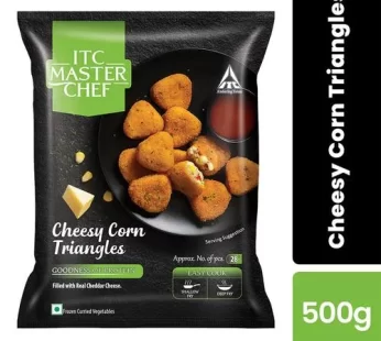 ITC Master Chef Cheesy Corn Triangles – With Cheddar Cheese Filling 500 g Pouch