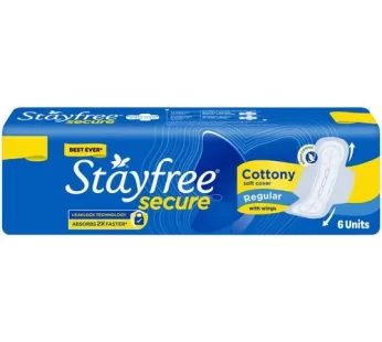 STAYFREE Secure Dry Cover With Wings XL 6 Pads