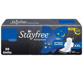 STAYFREE Advanced All Night XXL- Sanitary Pads For Women 28 pcs