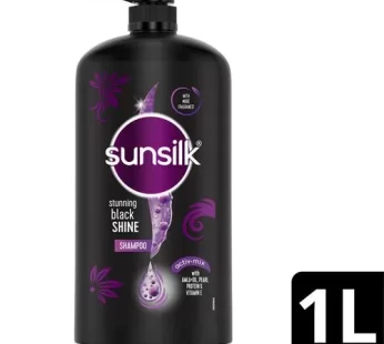 Sunsilk Stunning Black Shine Shampoo – With Amla + Oil Pearl Protein & Vitamin E For Long Lasting Shine 1 L