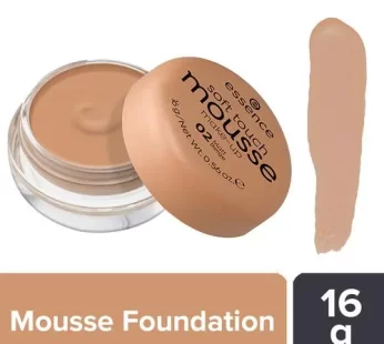 ESSENCE Soft Touch Mousse Make-Up – Provides Natural-looking Matt Complexio 16 g 02 Matt Beige