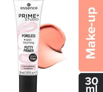 ESSENCE Prime+ Studio Poreless + Skin Blurring Primer – Smoothing Squalane Silicone-free 30 ml