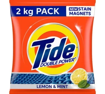 Tide Double Power Detergent Washing Powder – Top & Front Load Lemon & Mint 2 Kg