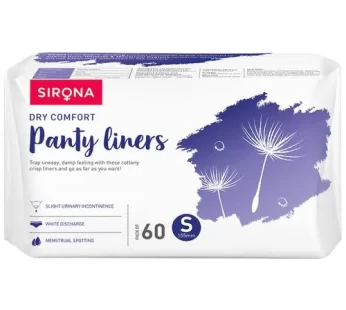 SIRONA Ultra-Thin Cottony Crisp Panty Liners | Ultra Soft and Breathable Liners for Everyday Use 60 pcs