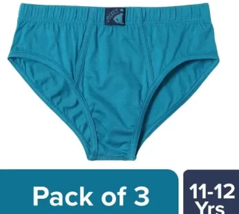 Jockey 3035 Boy’s Super Combed Cotton Solid Brief With Ultrasoft Waistband – Assorted 3 pcs 11-12 Yrs