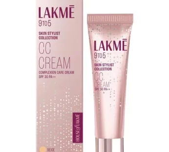 Lakme 9 To 5 CC Cream Beige Tinted Moisturizer With SPF 30 With Natural Coverage 30 g Beige