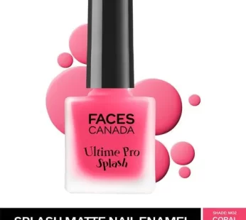 FACES CANADA Ultime Pro Splash Matte Nail Enamel – Quick-Drying Long-Lasting 8 ml Coral Passion M02